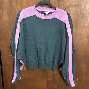 Maeve Green and Purple Sweater